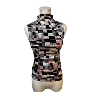 Petite Sophisticate Multicolor Sleeveless Top